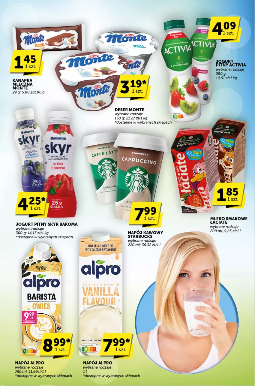 Gazetka promocyjna ABC - ważna 31.05 do 11.06.2024 - strona 4 - produkty: Alpro, Bakoma, Calcium, Cappuccino, Deser, Fa, Jogurt, Jogurt pitny, Mleko, Mleko smakowe, Monte, Napój, Ser