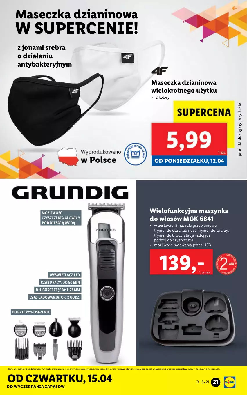 Gazetka promocyjna Lidl - GAZETKA - ważna 12.04 do 17.04.2021 - strona 21 - produkty: Maszynka, Szynka