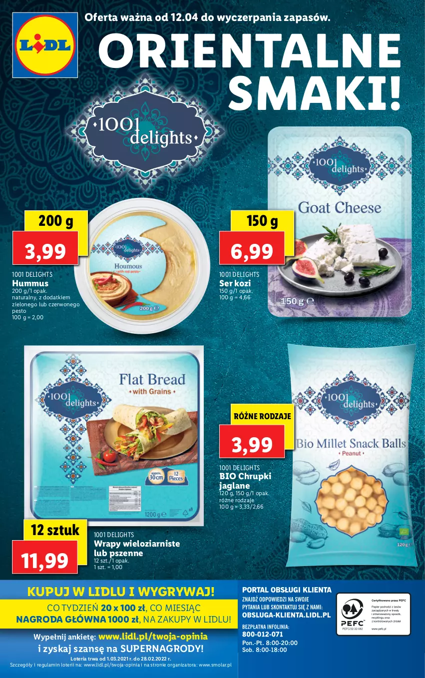 Gazetka promocyjna Lidl - GAZETKA - ważna 12.04 do 17.04.2021 - strona 45 - produkty: Chrupki, Gry, Hummus, Mola, Mus, Pesto, Ser, Ser kozi