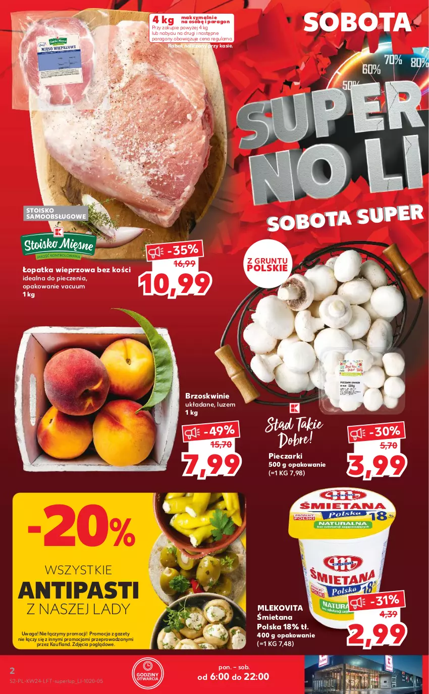 Gazetka promocyjna Kaufland - OFERTA TYGODNIA - ważna 15.06 do 22.06.2022 - strona 2 - produkty: Brzoskwinie, Grunt, Mleko, Mlekovita, Piec, Waga