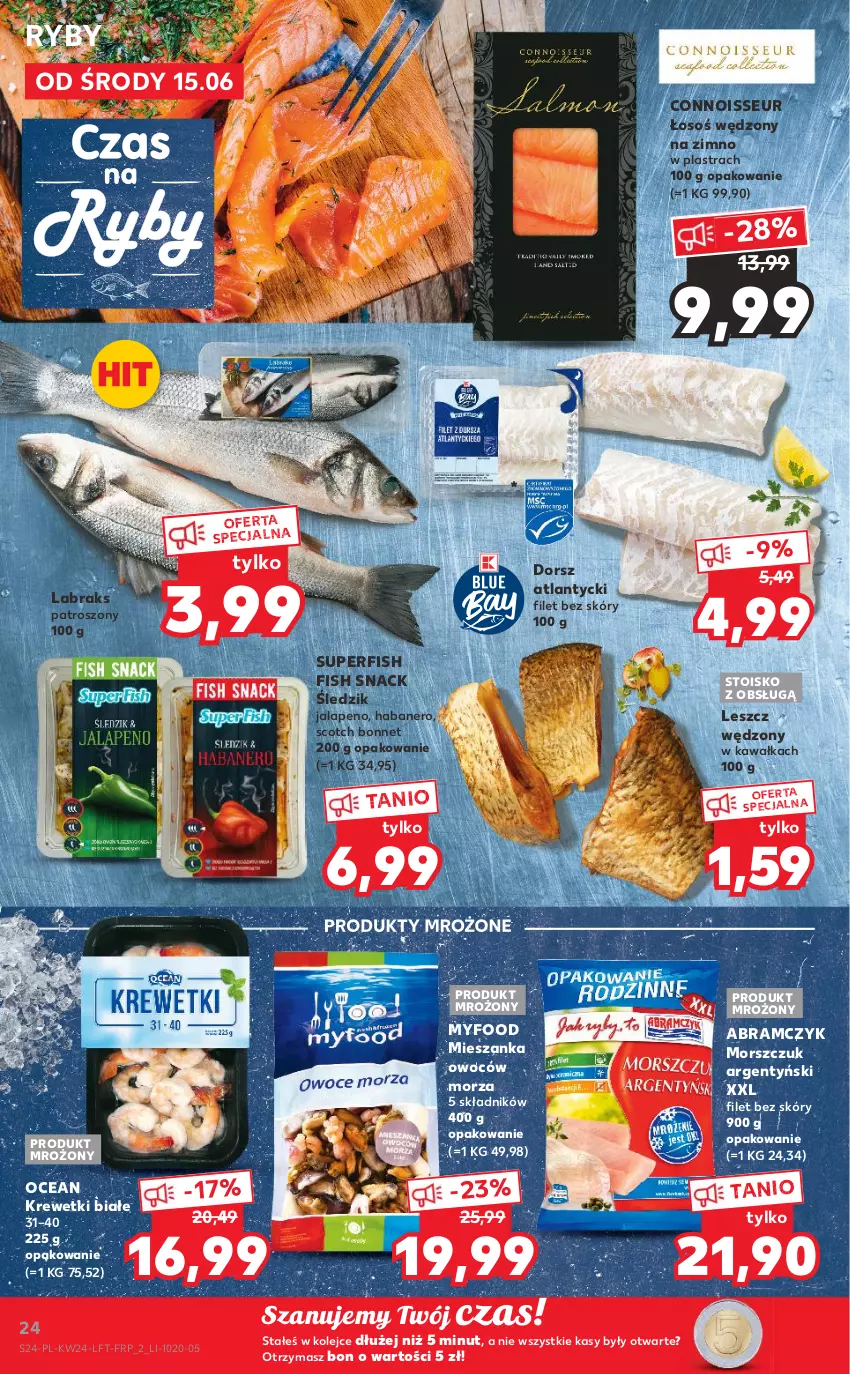 Gazetka promocyjna Kaufland - OFERTA TYGODNIA - ważna 15.06 do 22.06.2022 - strona 24 - produkty: Dorsz, Kawa, Krewetki, Olej, Produkty mrożone