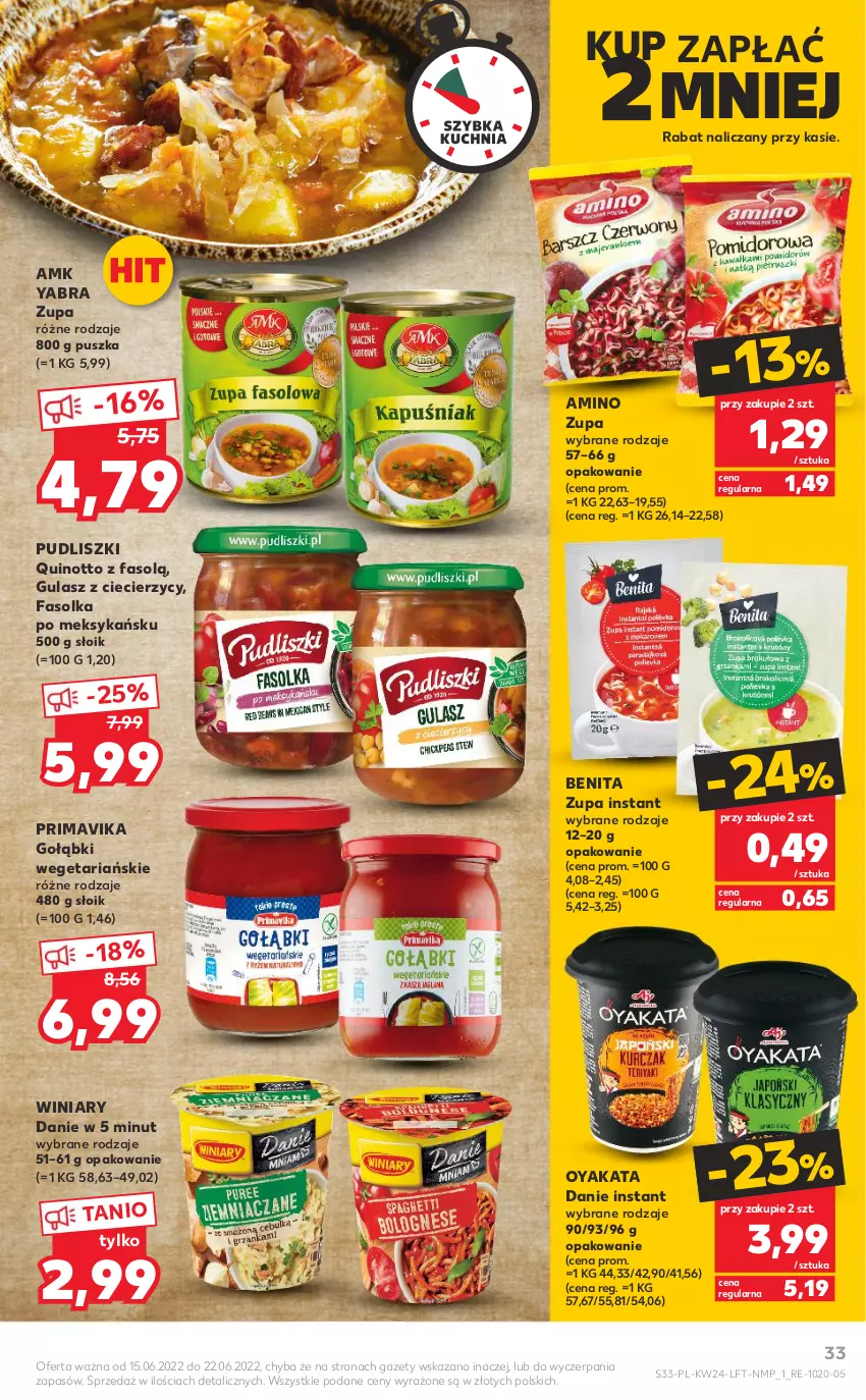 Gazetka promocyjna Kaufland - OFERTA TYGODNIA - ważna 15.06 do 22.06.2022 - strona 33 - produkty: Fa, Prima, Primavika, Pudliszki, Winiary, Zupa