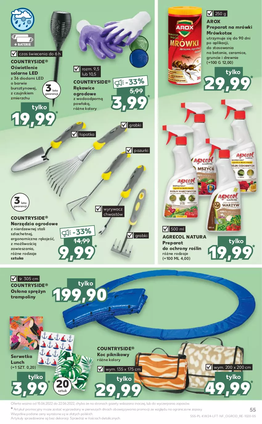 Gazetka promocyjna Kaufland - OFERTA TYGODNIA - ważna 15.06 do 22.06.2022 - strona 55 - produkty: Bursztyn, Gra, Koc, Por, Rękawice, Ser