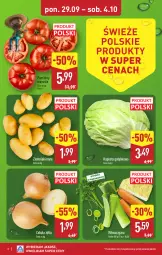 Gazetka promocyjna Aldi - Pełna oferta - Gazetka - ważna od 04.10 do 04.10.2025 - strona 2 - produkty: Cebula, Ziemniaki, Pomidory