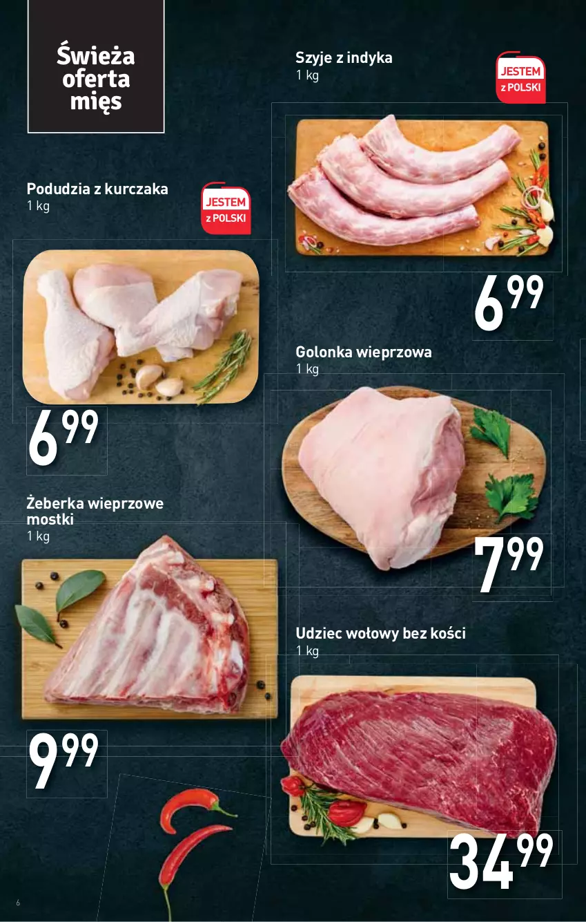 Gazetka promocyjna Stokrotka - Supermarket - ważna 20.01 do 26.01.2022 - strona 6 - produkty: Golonka wieprzowa, Kurczak, Udziec wołowy