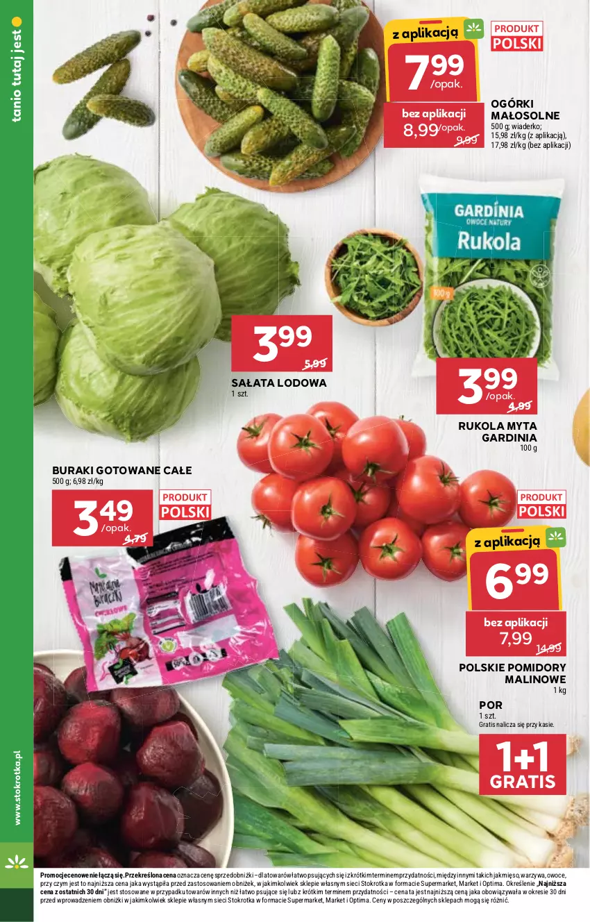 Gazetka promocyjna Stokrotka - Express - ważna 11.06 do 17.06.2026 - strona 8 - produkty: Buraki, Gra, Mięso, Optima, Owoce, Pomidory, Por, Rukola, Sałat, Sałata lodowa, Warzywa