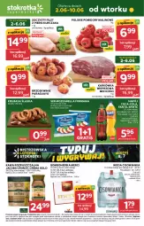 Gazetka promocyjna Stokrotka - Express - Gazetka - ważna od 17.06 do 17.06.2026 - strona 1 - produkty: Mozzarella, Kurczak, Warzywa, Kawa rozpuszczalna, Ser, Gra, Filet z piersi kurczaka, Karkówka wieprzowa, Kawa, Coca-Cola, Optima, Brzoskwinie, Fanta, Owoce, Jacobs, Woda, Sprite, Napój, Cisowianka, Kiełbasa, Olewnik, Pomidory, Merci, Mięso, Kiełbasa śląska, Fa