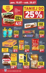 Gazetka promocyjna Aldi - Pełna oferta - Gazetka - ważna od 20.07 do 20.07.2024 - strona 10 - produkty: Dawtona, Nutella, Ser, Por, Mus, Prince Polo, Kawa ziarnista, Kawa, Herbata czarna, Chrupki, Twix, Snickers, Lipton, Czekolada, Ferrero, Baton, Deser, Herbata, Haribo, Kinder