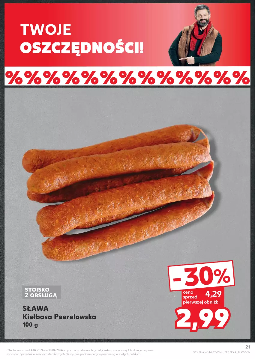 Gazetka promocyjna Kaufland - Gazetka tygodnia - ważna 04.04 do 10.04.2024 - strona 21 - produkty: Kiełbasa