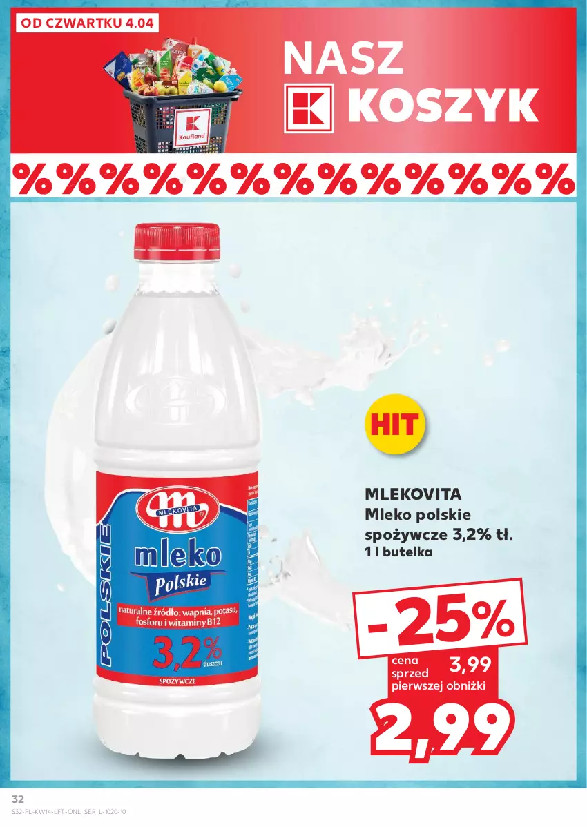 Gazetka promocyjna Kaufland - Gazetka tygodnia - ważna 04.04 do 10.04.2024 - strona 32 - produkty: Kosz, Mleko, Mlekovita, Ser