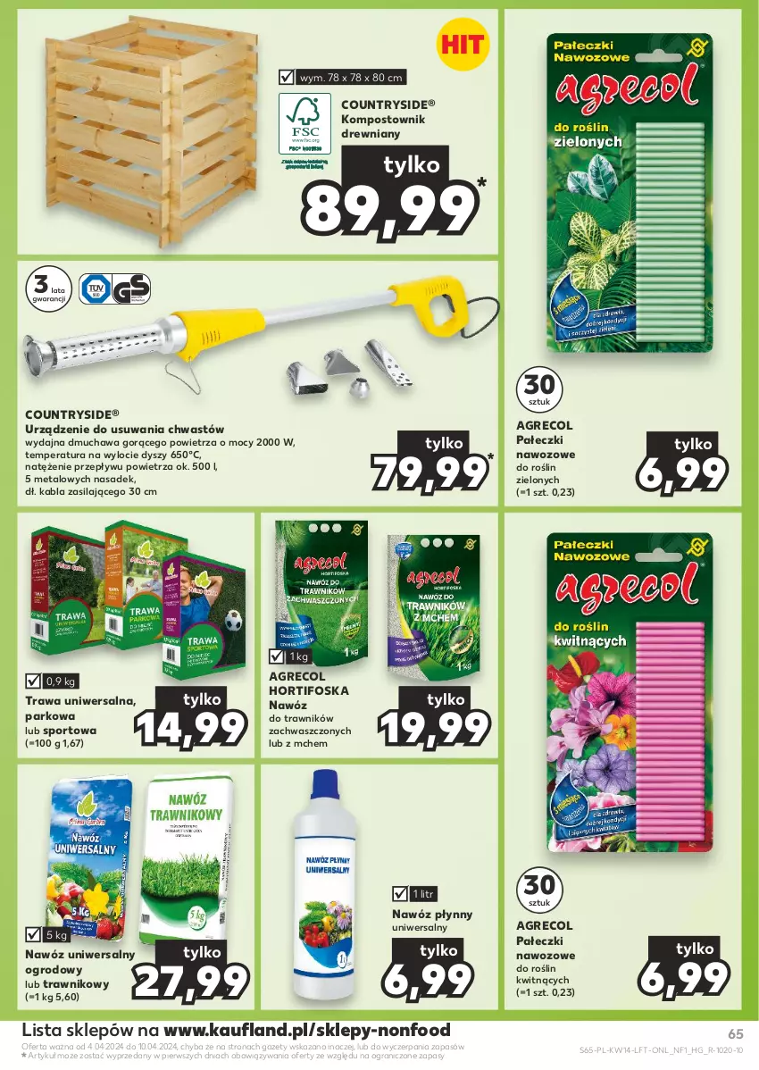 Gazetka promocyjna Kaufland - Gazetka tygodnia - ważna 04.04 do 10.04.2024 - strona 65 - produkty: Gra, Nawóz, Por, Sport