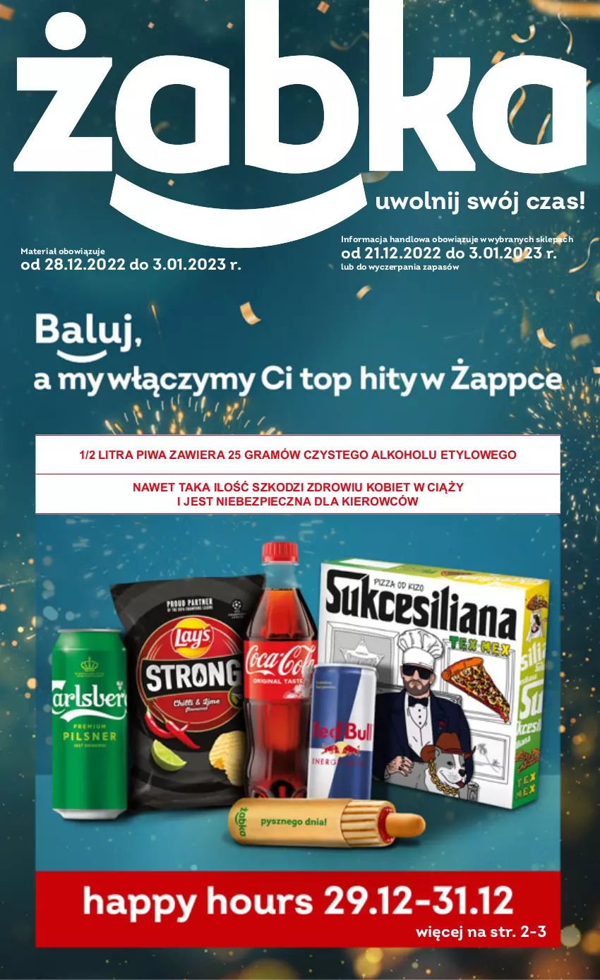 Gazetka promocyjna Żabka - ważna 28.12.2022 do 03.01.2023 - strona 1 - produkty: Gra, Piec, Piwa