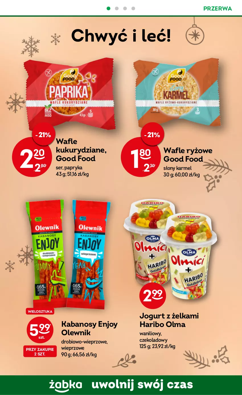 Gazetka promocyjna Żabka - ważna 28.12.2022 do 03.01.2023 - strona 33 - produkty: Haribo, Jogurt, Kabanos, Olewnik, Olma, Papryka, Ryż, Ser, Wafle