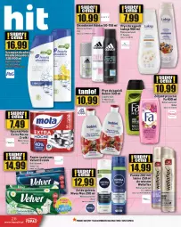 Gazetka promocyjna Topaz - Gazetka - Gazetka - ważna od 25.09 do 25.09.2024 - strona 26 - produkty: Płyn do kąpieli, Nivea Men, Top, Rum, Wellaflex, Papier, Dezodorant, Adidas, Papier toaletowy, Velvet, Wella, Ręcznik, Rolki, Mola, Luksja, Nivea, Lakier, Fa