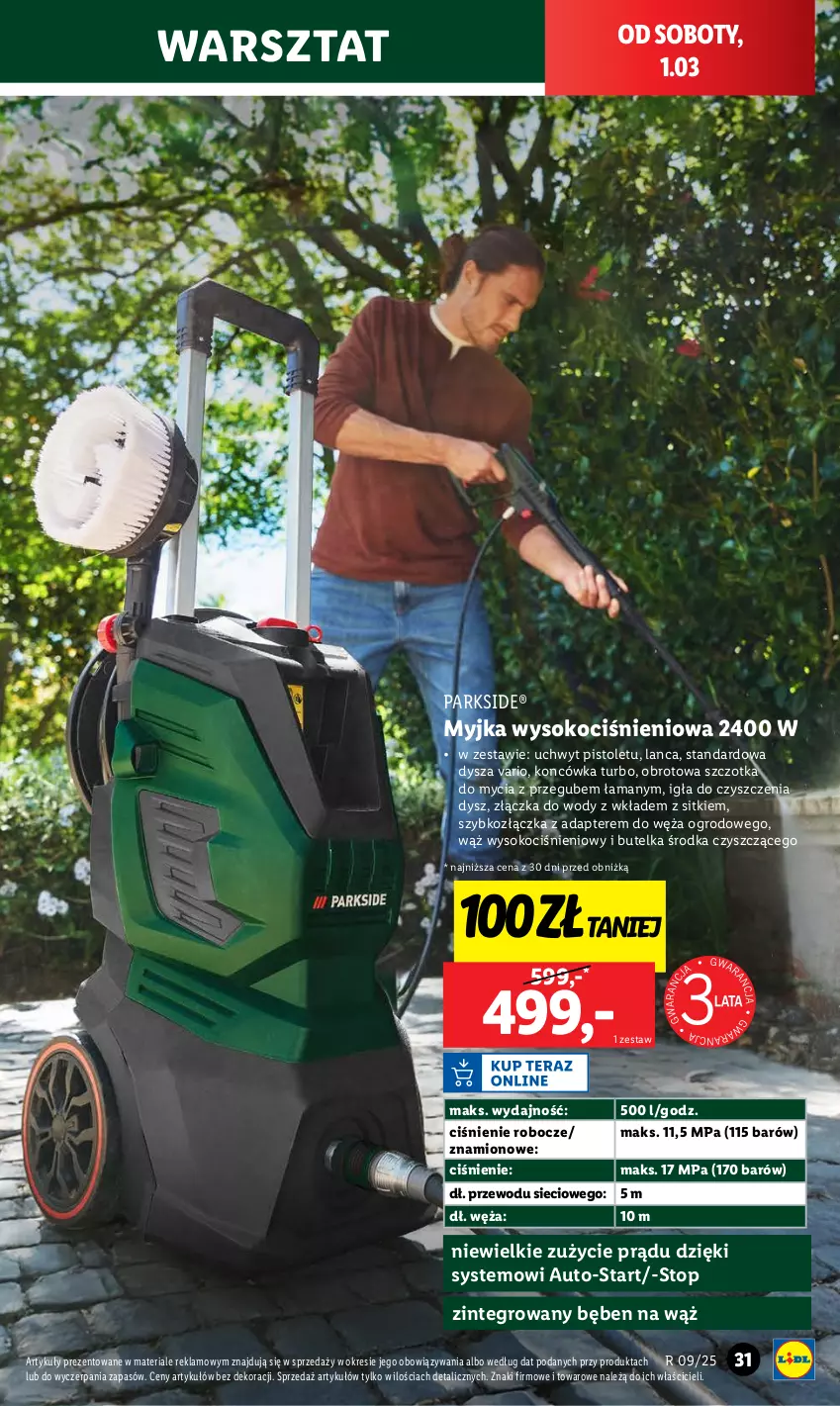 Gazetka promocyjna Lidl - GAZETKA - ważna 24.02 do 01.03.2025 - strona 35 - produkty: Koc, Parkside, Pistolet, Sok, Szczotka, Top