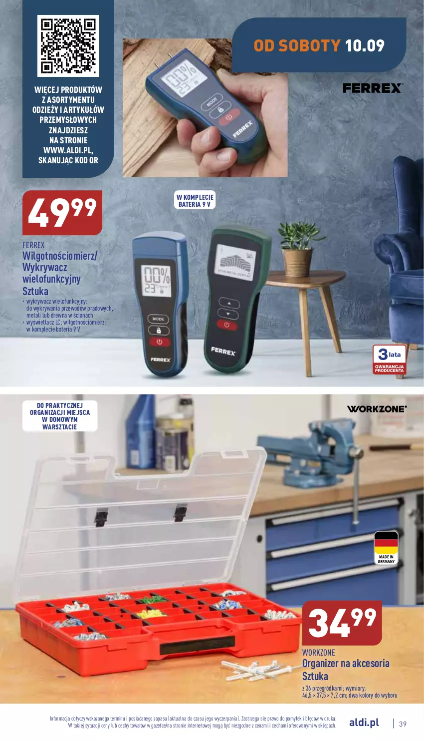 Gazetka promocyjna Aldi - Pełny katalog - ważna 05.09 do 10.09.2022 - strona 39 - produkty: Bateria, LG, Organizer