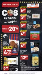 Gazetka promocyjna Aldi - Pełny katalog - Gazetka - ważna od 10.09 do 10.09.2022 - strona 20 - produkty: Ciastka, Ser, Gin, Columbia, Chałwa, Kawa mielona, Kawa, Wafle, Czekolada, Desery włoskie, Baton, Danio, Deser, Precelki, Kinder