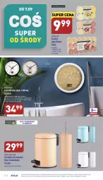 Gazetka promocyjna Aldi - Pełny katalog - Gazetka - ważna od 10.09 do 10.09.2022 - strona 32 - produkty: Szczotka, Kosz, Pojemnik, Kosz łazienkowy, Zegar