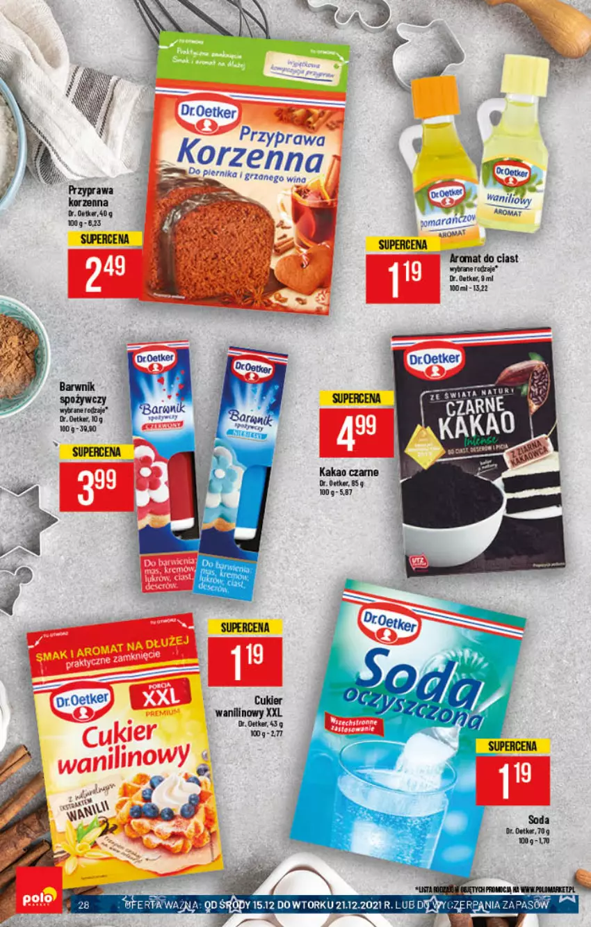 Gazetka promocyjna PoloMarket - Gazetka pomocyjna - ważna 15.12 do 21.12.2021 - strona 28 - produkty: Cukier, Dr. Oetker, Piernik