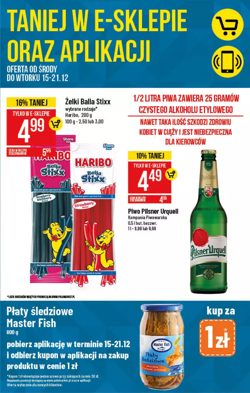 Gazetka promocyjna PoloMarket - Gazetka pomocyjna - ważna 15.12 do 21.12.2021 - strona 3 - produkty: Gra, Haribo, Piec, Pilsner Urquell, Piwa, Piwo