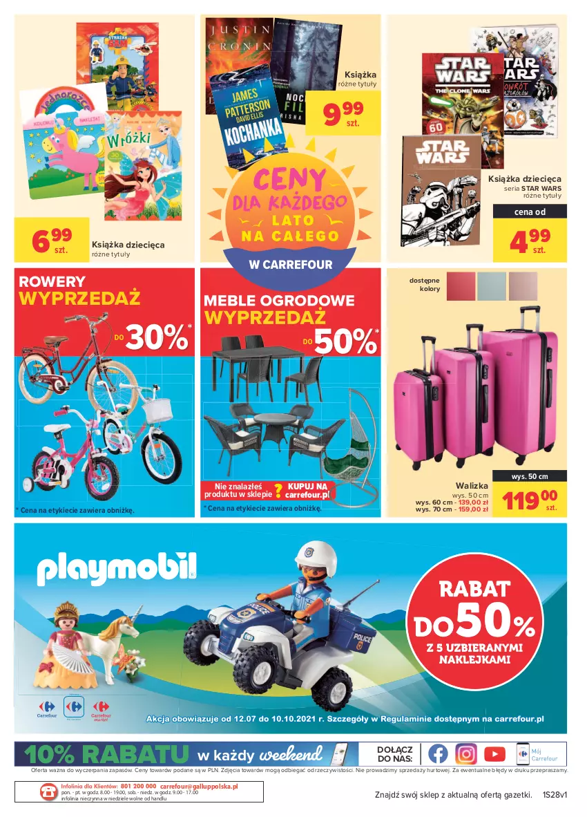 Gazetka promocyjna Carrefour - Gazetka Market - ważna 12.07 do 24.07.2021 - strona 14 - produkty: Dzieci, Książka, Meble, O nas, Rower, Ser, Star Wars, Walizka