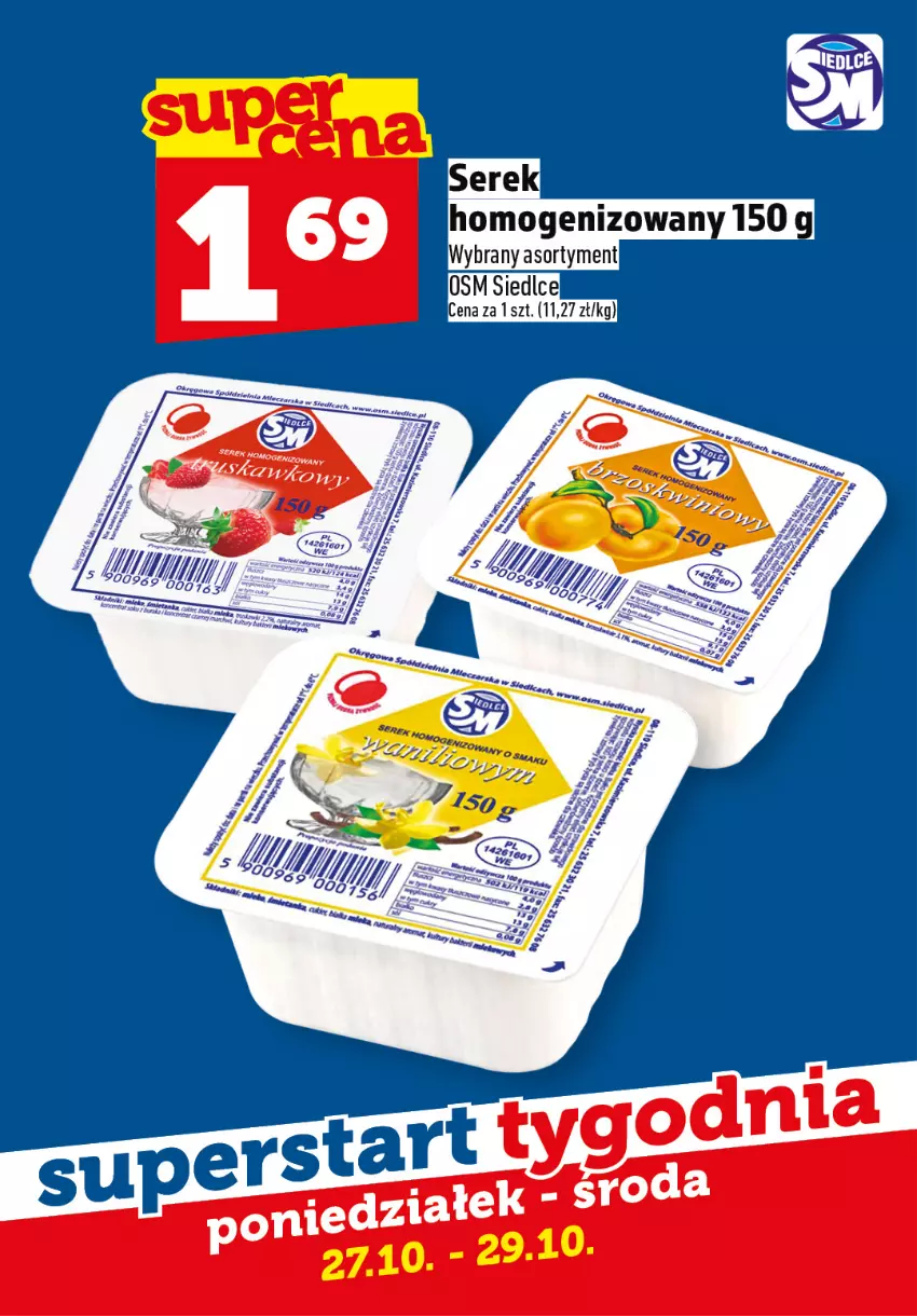 Gazetka promocyjna Topaz - Gazetka - ważna 27.10 do 29.10.2025 - strona 4 - produkty: Ser, Serek, Serek homogenizowany