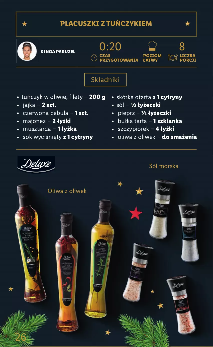 Gazetka promocyjna Lidl - KATALOG DELUXE I BELBAKE - ważna 05.11 do 31.12.2021 - strona 26 - produkty: Bułka, Bułka tarta, Cebula, Cytryny, Majonez, Mus, Musztarda, Oliwa z oliwek, Pieprz, Por, Sok, Sól, Szklanka, Tarta, Tuńczyk