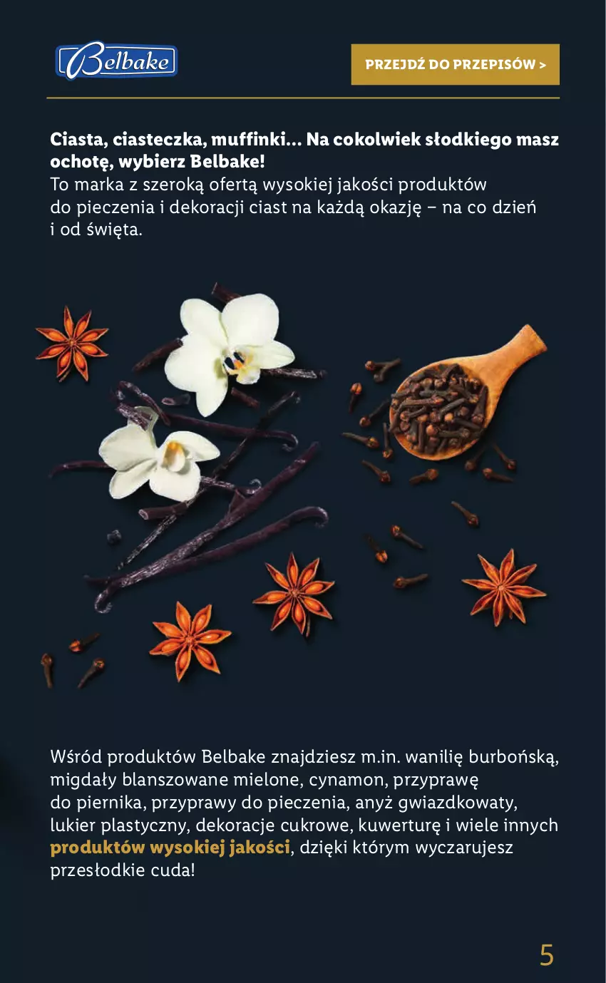 Gazetka promocyjna Lidl - KATALOG DELUXE I BELBAKE - ważna 05.11 do 31.12.2021 - strona 5 - produkty: Migdały, Muffinki, Piec, Piernik, Przyprawy, Sok