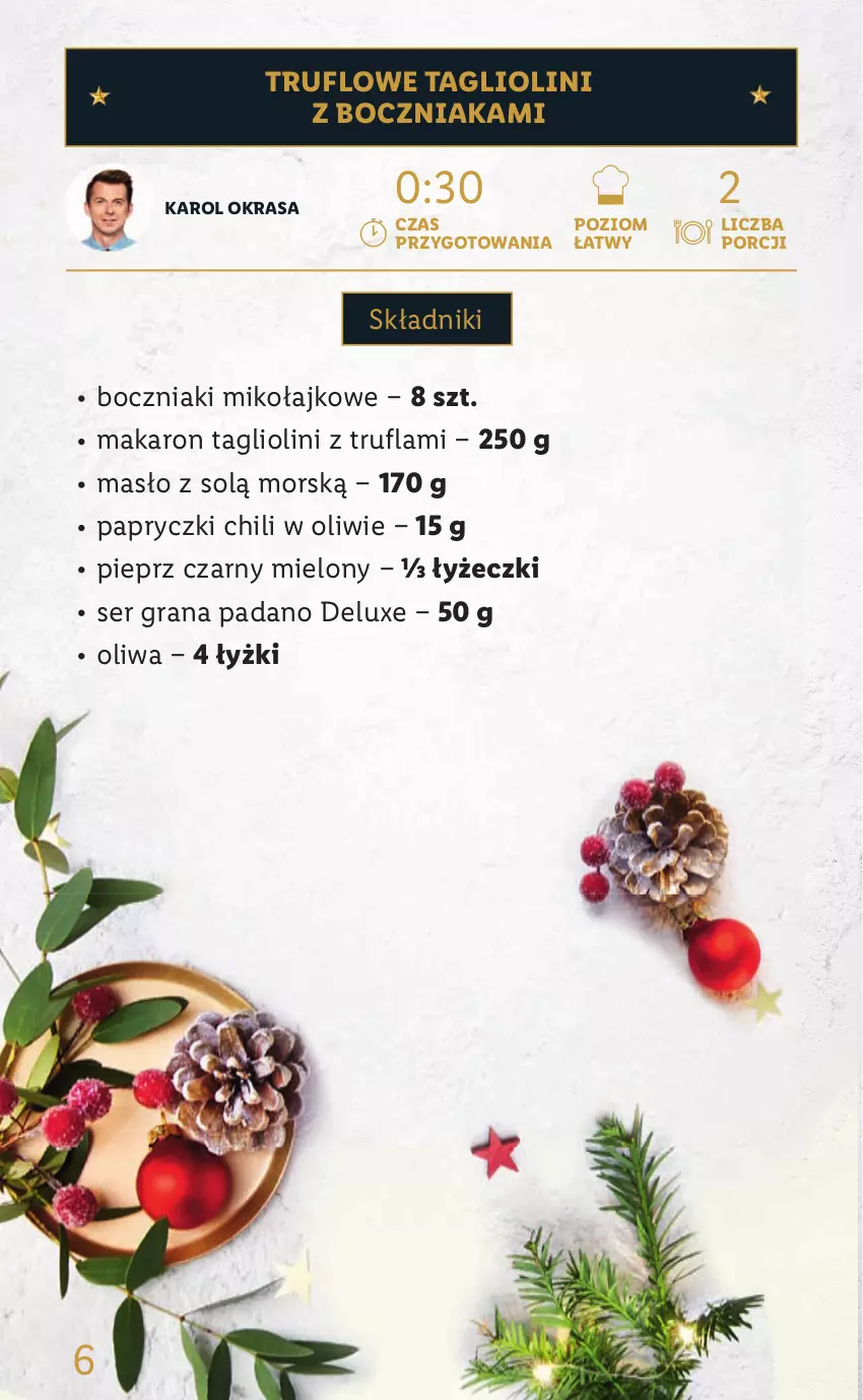 Gazetka promocyjna Lidl - KATALOG DELUXE I BELBAKE - ważna 05.11 do 31.12.2021 - strona 6 - produkty: Boczniak, Gra, Makaron, Masło, Pieprz, Por, Ser