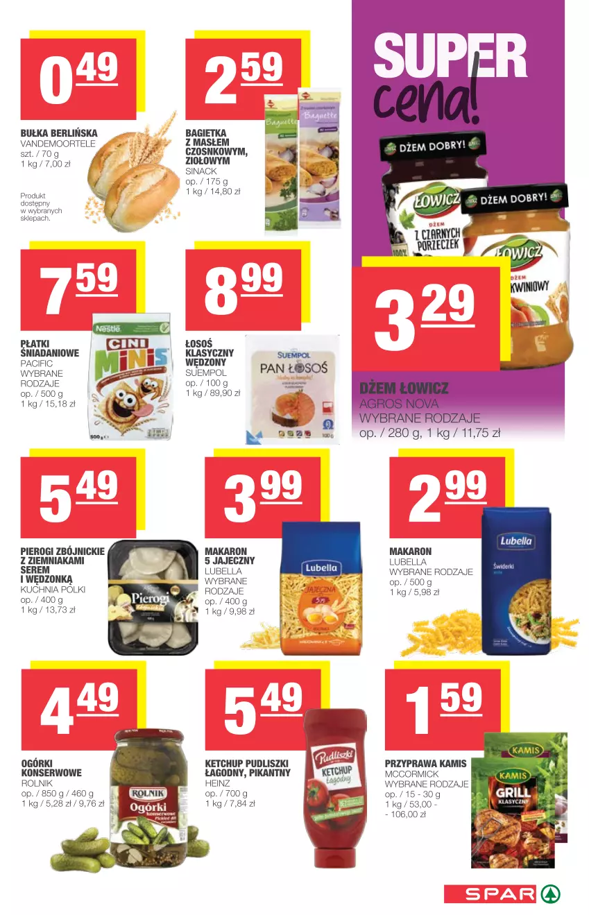 Gazetka promocyjna Spar - Spar - ważna 16.06 do 22.06.2021 - strona 5 - produkty: Bagietka, Bell, Bella, Bułka, Cif, Danio, Dżem, Heinz, Kamis, Ketchup, Kuchnia, Lubella, Makaron, Pierogi, Pudliszki, Rolnik, Ser, Suempol