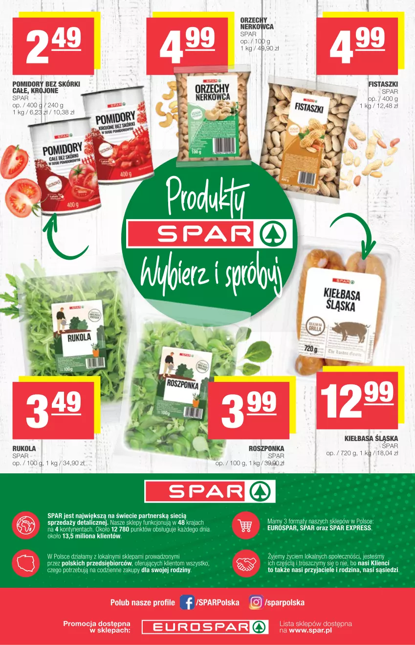 Gazetka promocyjna Spar - Spar - ważna 16.06 do 22.06.2021 - strona 8 - produkty: Kiełbasa, Kiełbasa śląska, Lion, O nas, Pomidory