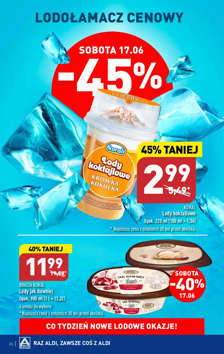 Gazetka promocyjna Aldi - Pełen katalog od 12.06 - ważna 12.06 do 17.06.2023 - strona 26 - produkty: Lody