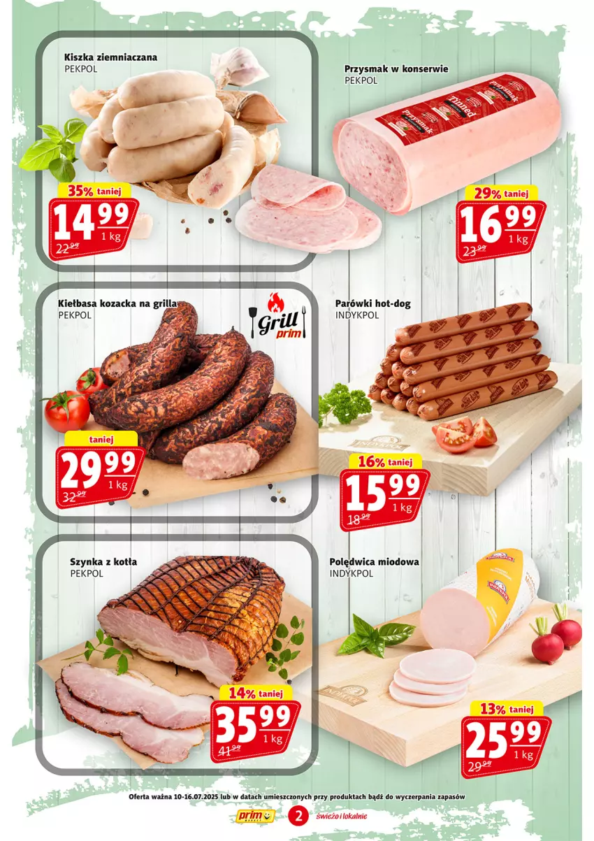 Gazetka promocyjna Prim Market - ważna 10.07 do 16.07.2025 - strona 2 - produkty: Kiełbasa, Pekpol, Polędwica, Ser