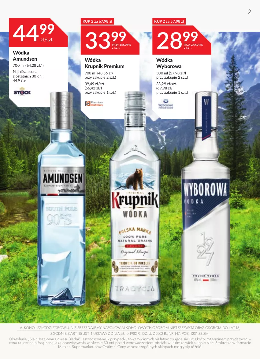 Gazetka promocyjna Stokrotka - Katalog Kulinarny - ważna 15.06 do 28.06.2023 - strona 2 - produkty: Amundsen, Krupnik, Optima, Wódka, Wyborowa