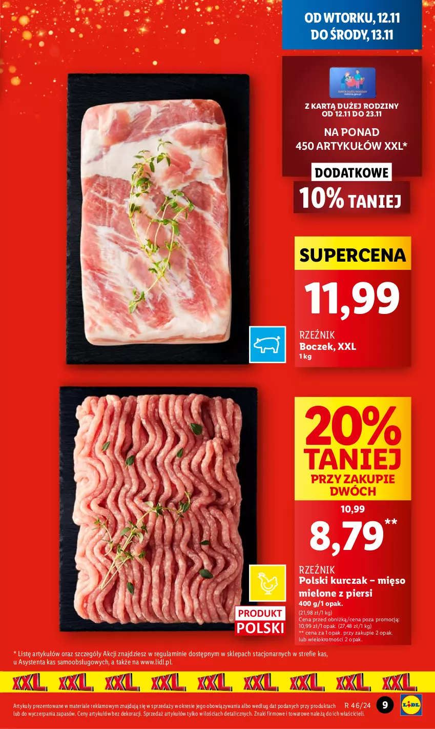 Gazetka promocyjna Lidl - GAZETKA - ważna 12.11 do 13.11.2024 - strona 11 - produkty: Boczek, Kurczak, Mięso, Mięso mielone