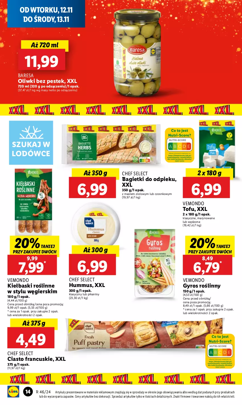 Gazetka promocyjna Lidl - GAZETKA - ważna 12.11 do 13.11.2024 - strona 16 - produkty: Ciasto francuskie, Gyros, Hummus, Mus, Oliwki, Stek, Tofu