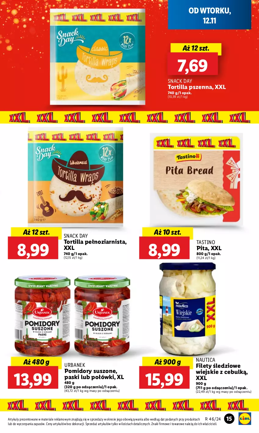 Gazetka promocyjna Lidl - GAZETKA - ważna 12.11 do 13.11.2024 - strona 17 - produkty: Pomidory, Tortilla