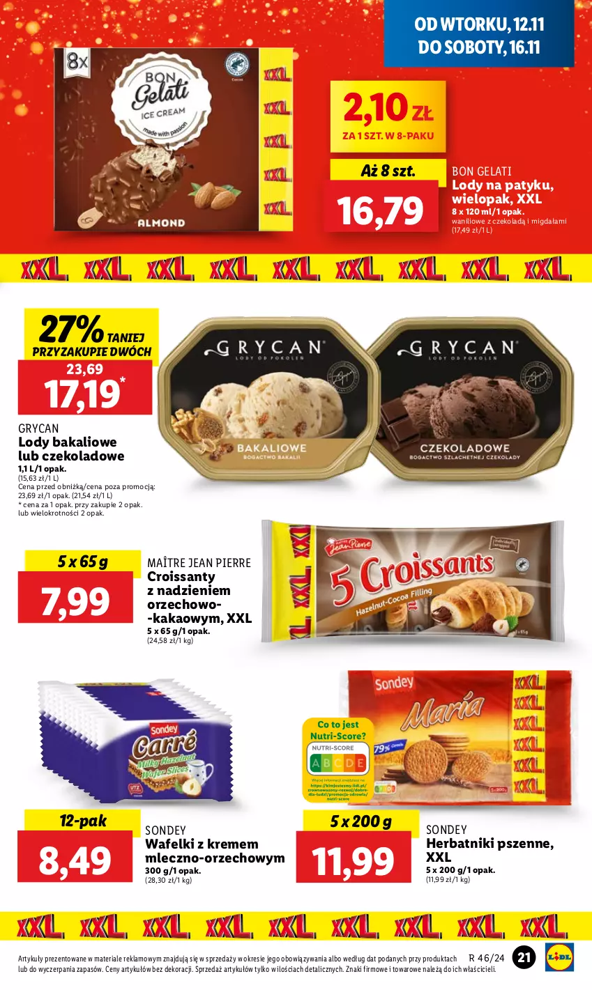 Gazetka promocyjna Lidl - GAZETKA - ważna 12.11 do 13.11.2024 - strona 23 - produkty: Croissant, Gry, Herbatniki, Kakao, Lody