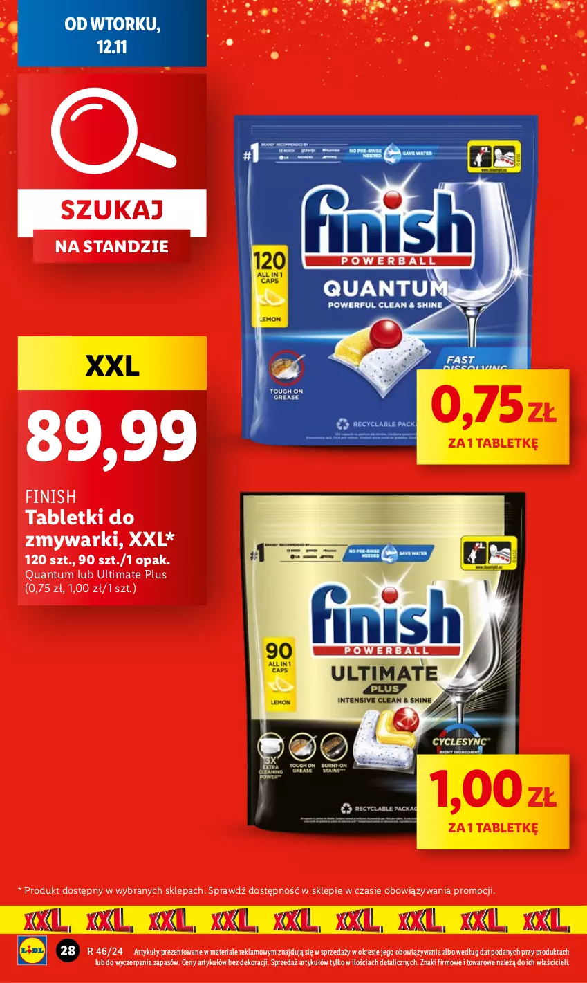 Gazetka promocyjna Lidl - GAZETKA - ważna 12.11 do 13.11.2024 - strona 30 - produkty: Finish, Tablet, Tabletki do zmywarki, Zmywarki