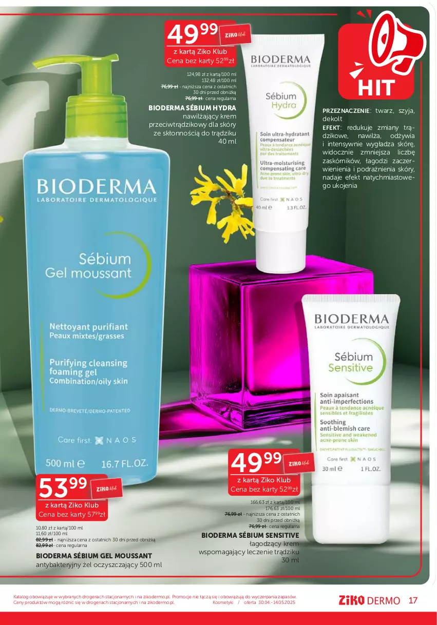 Gazetka promocyjna Ziko - Gazetka Ziko Dermo - ważna 30.04 do 14.05.2025 - strona 17 - produkty: Bioderma
