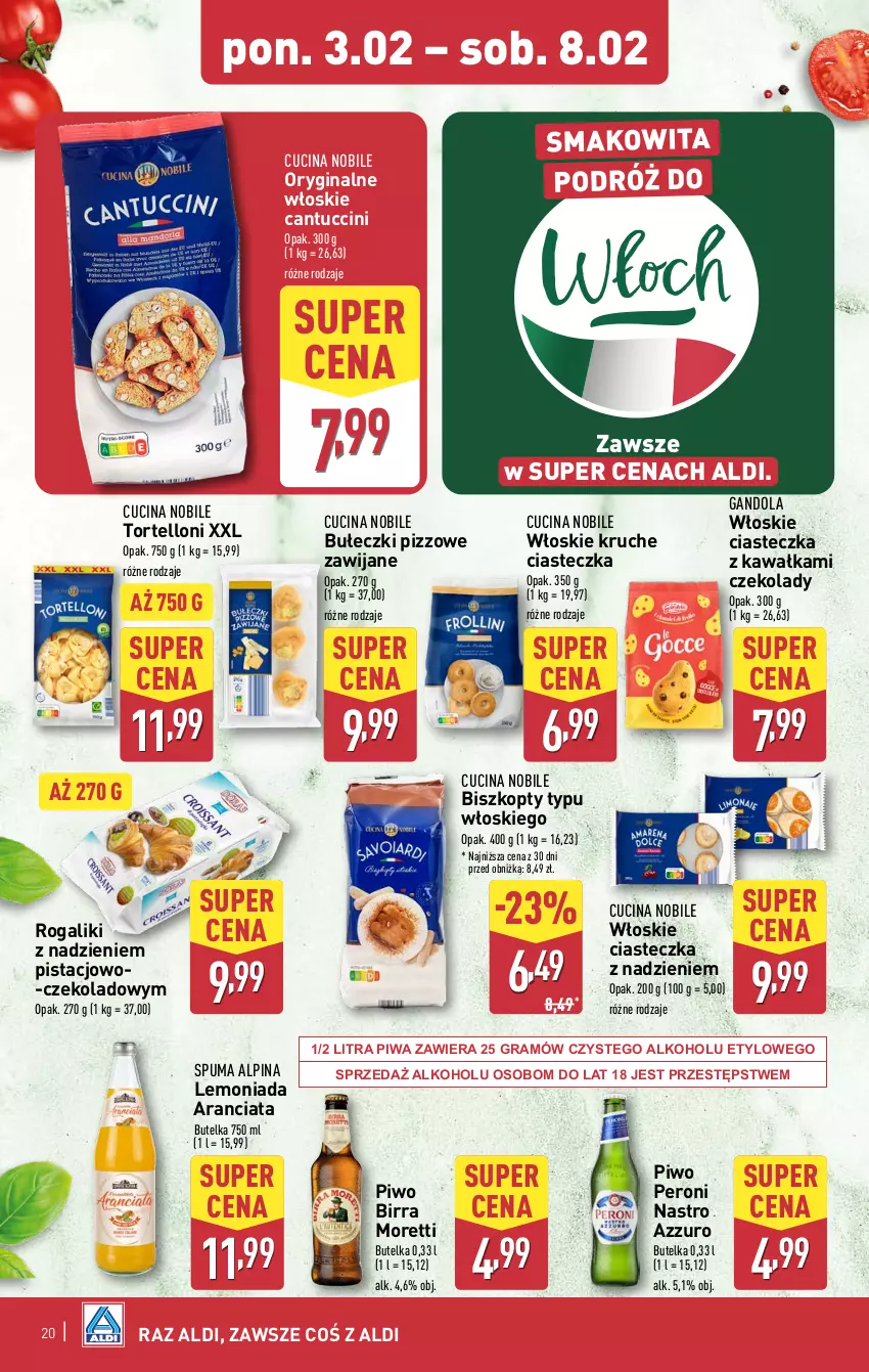 Gazetka promocyjna Aldi - Pełna oferta - ważna 03.02 do 08.02.2025 - strona 20 - produkty: Alpina, Biszkopty, Bułeczki, Gin, Gra, Kawa, Lemoniada, Piwa, Piwo, Puma, Rogal, Tortelloni