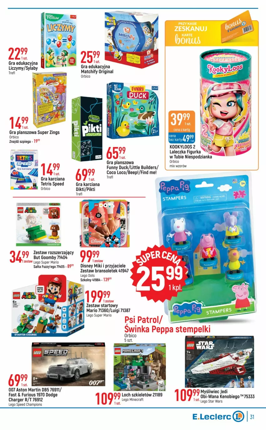 Gazetka promocyjna E Leclerc - ważna 23.08 do 03.09.2022 - strona 31 - produkty: BIC, Disney, Duck, Fa, Gin, Gra, LEGO, LEGO Minecraft, Minecraft