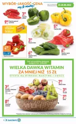 Gazetka promocyjna E Leclerc - Gazetka - ważna od 03.09 do 03.09.2022 - strona 10 - produkty: Warzywa, Papryka czerwona, Papryka, Warzywa i owoce, Kosz, Papryka biała, Ziemniaki, Gruszki, Owoce, Pomidory, Jabłka