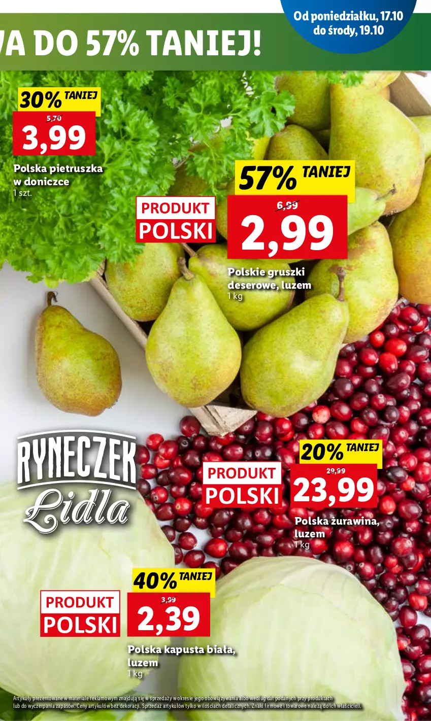 Gazetka promocyjna Lidl - GAZETKA - ważna 17.10 do 19.10.2022 - strona 21 - produkty: Deser, Gruszki, Pietruszka, Ser