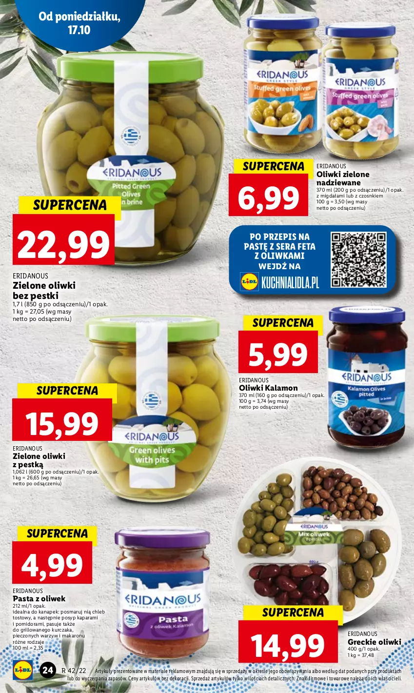 Gazetka promocyjna Lidl - GAZETKA - ważna 17.10 do 19.10.2022 - strona 26 - produkty: Chleb, Chleb tostowy, Feta, Grill, Kurczak, Makaron, Oliwki, Oliwki zielone, Piec, Ser