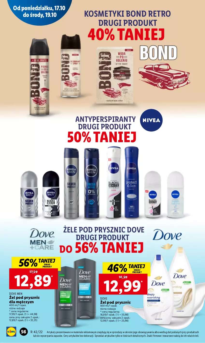 Gazetka promocyjna Lidl - GAZETKA - ważna 17.10 do 19.10.2022 - strona 58 - produkty: Antyperspirant, Dove