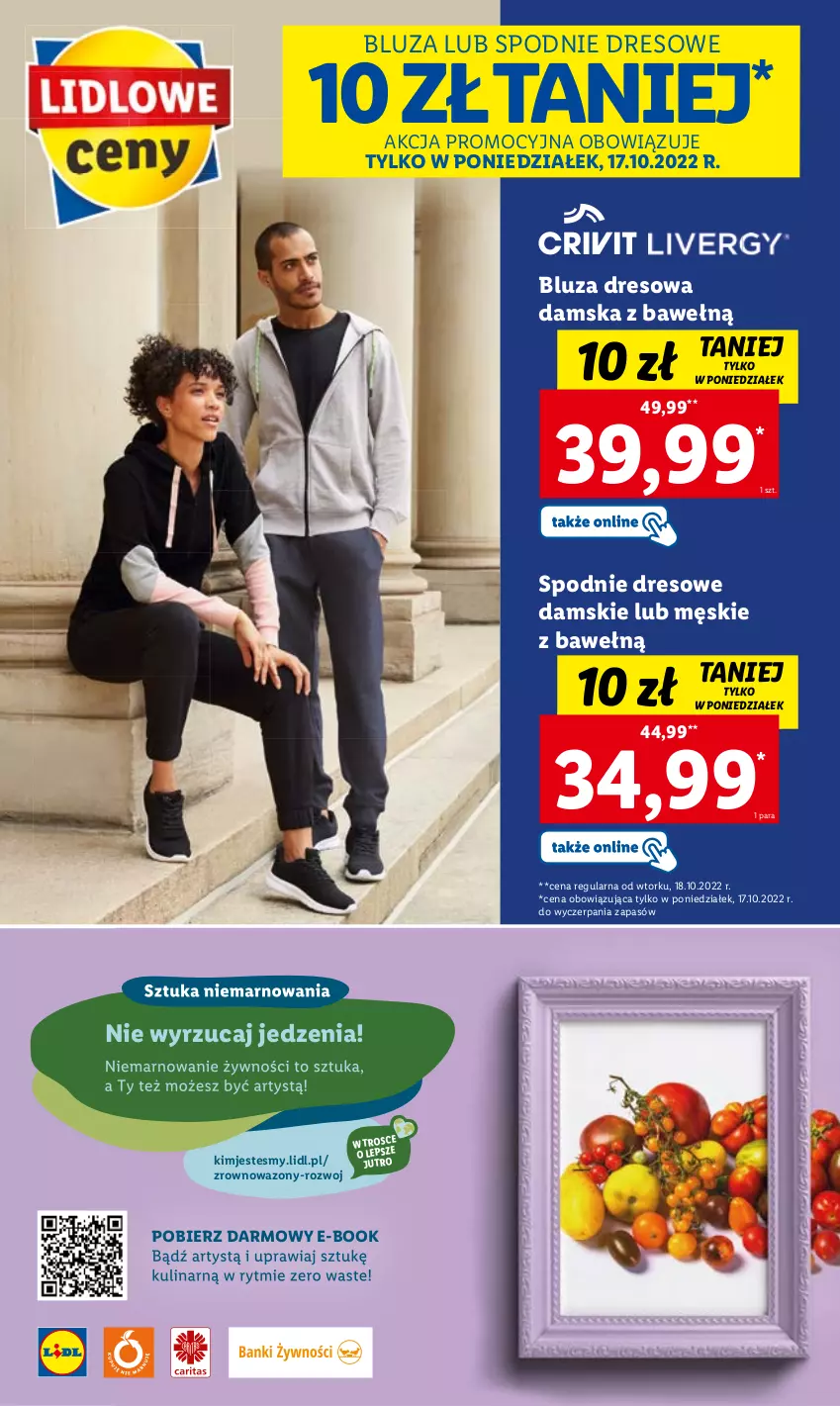 Gazetka promocyjna Lidl - GAZETKA - ważna 17.10 do 19.10.2022 - strona 74 - produkty: Bluza, Bluza dresowa, Dres, Spodnie, Spodnie dresowe, Wazon