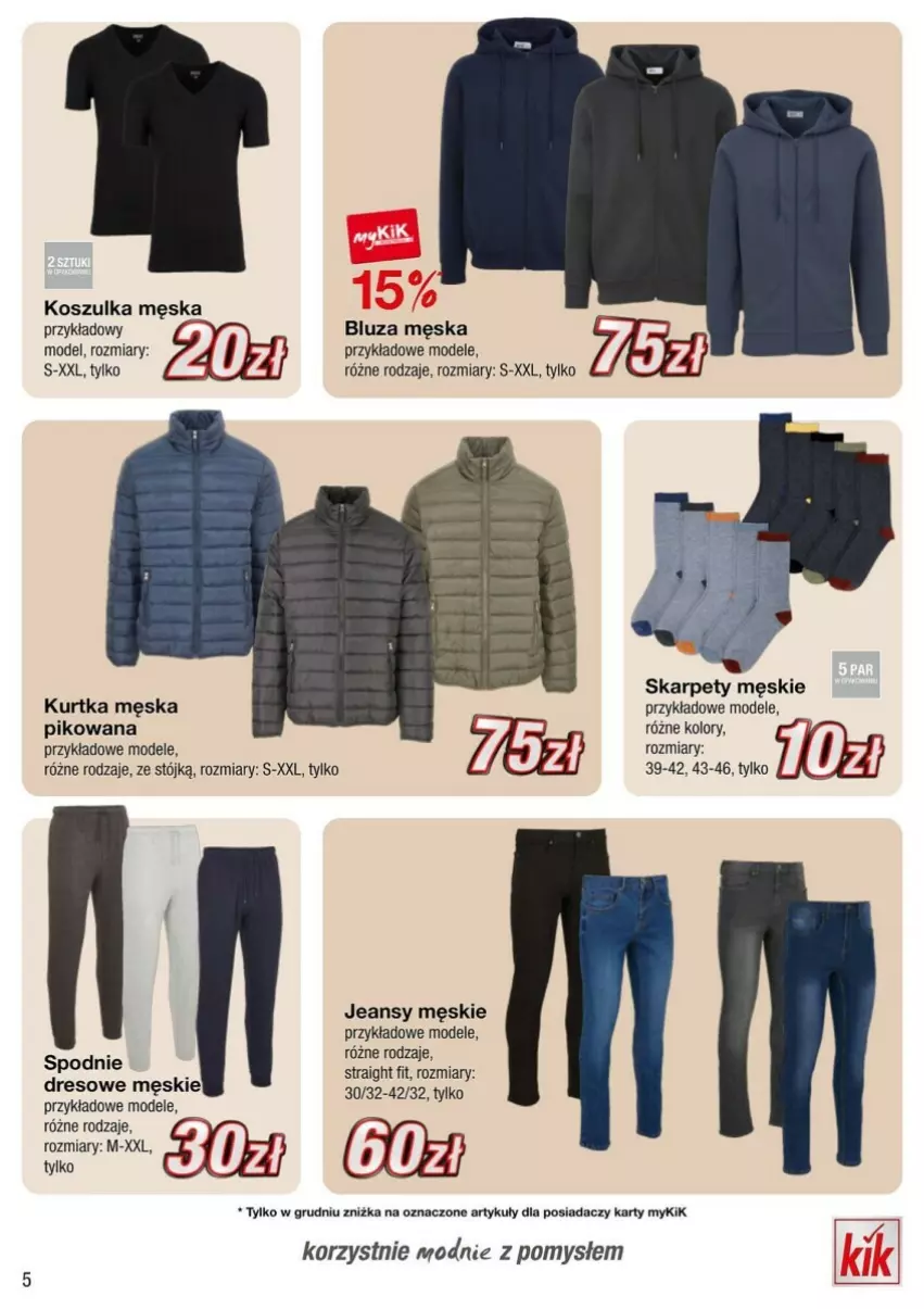 Gazetka promocyjna Kik - ważna 11.12 do 25.12.2023 - strona 13 - produkty: Bluza, Dres, Karp, Kosz, Koszulka, Kurtka, Spodnie, Spodnie dresowe