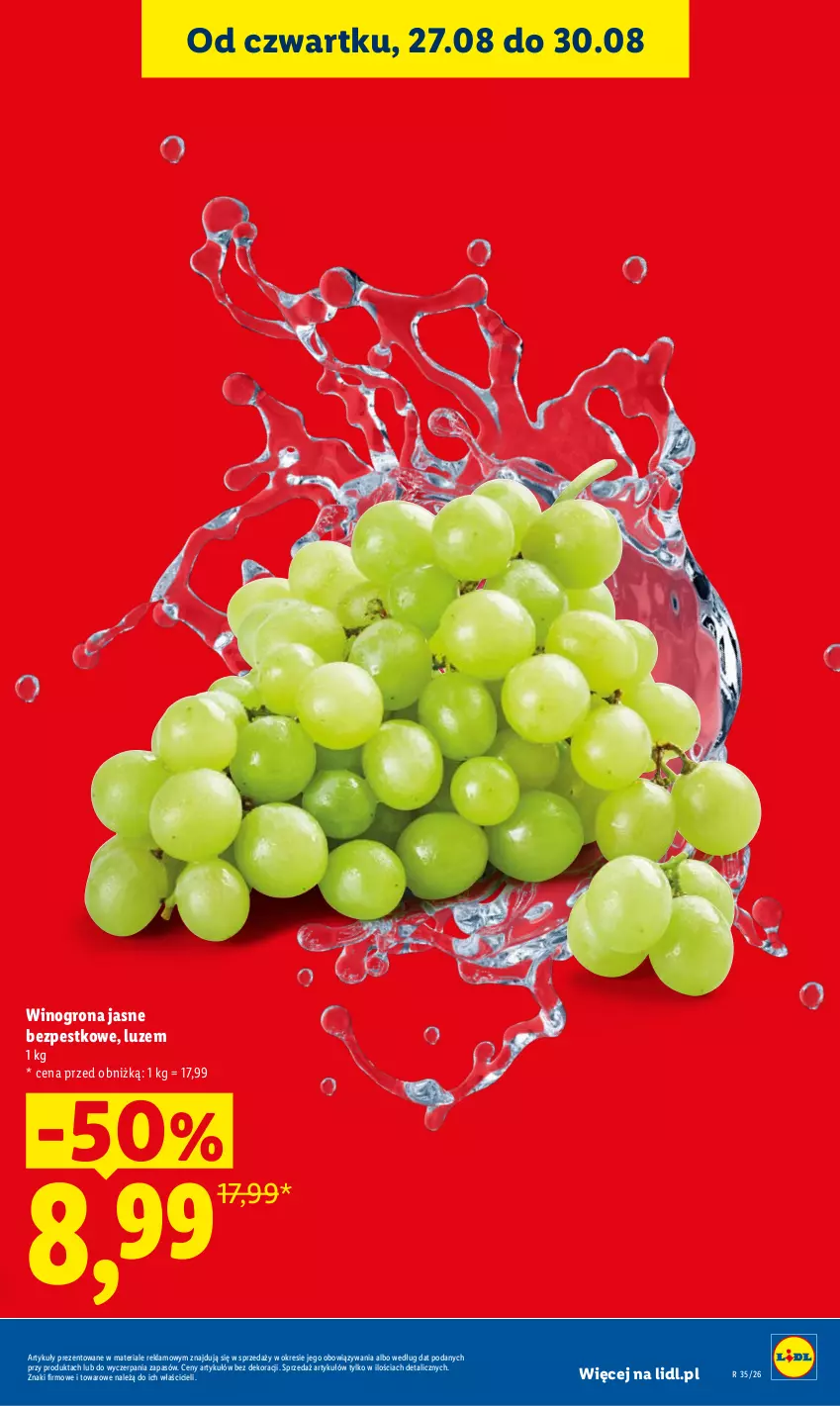 Gazetka promocyjna Lidl - Gazetka ważna od 27.08 do 30.08 - ważna 27.08 do 30.08.2026 - strona 17 - produkty: Wino, Winogrona