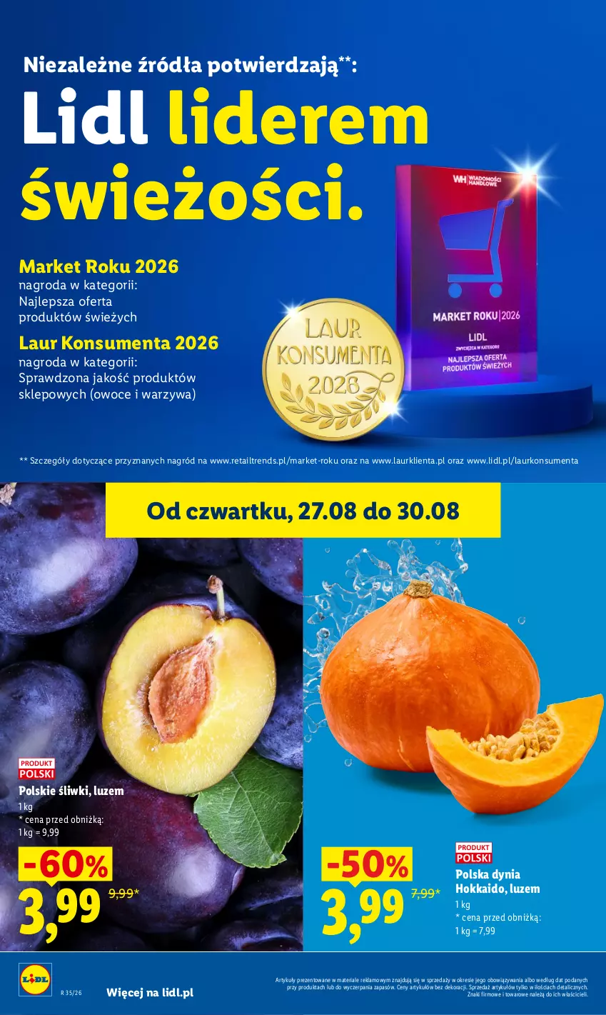 Gazetka promocyjna Lidl - Gazetka ważna od 27.08 do 30.08 - ważna 27.08 do 30.08.2026 - strona 36 - produkty: Laur, Owoce, Warzywa